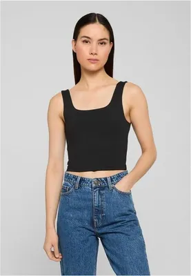 Immagine prodotto di Canotta da donna Urban Classics Ladies Cropped in poliammide, confezione da 2 pezzi, nero+bianco - XS