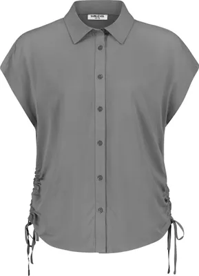 Produktbild von Kurzarmbluse mit Kragen und Schnürdetails | XL