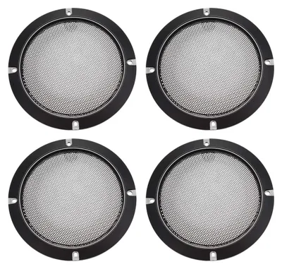 Lautsprechergitter 5 Zoll 153 mm rund schwarz 4 Stück