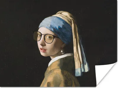 Produktbild von MuchoWow® Poster Das Mädchen mit dem Perlenohrring - Johannes Vermeer - Brillen 160x120 cm - Foto Plakat