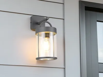Produktbild von LED Außenwandleuchte Anthrazit moderne Terrassenlampe Fassadenbeleuchtung H:29cm
