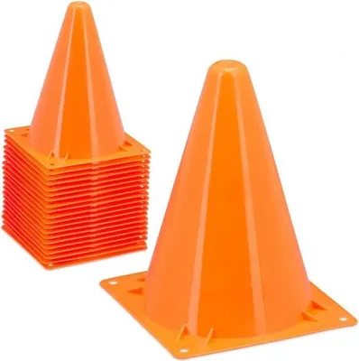 Produktbild von Set mit 20 orangefarbenen Sporthütchen