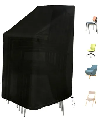 Imagen del producto de Funda protectora para sillas de jardín, impermeable, fabricada en Oxford 420D, de 75 x 75 x 120 cm, para uso en exteriores