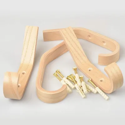 Holz Wandhaken für Jacken und Handtücher - Vintage Organizer 4er Set