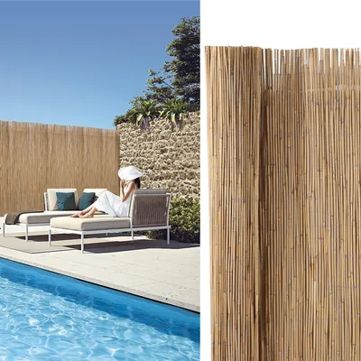 Immagine prodotto di Hengda Stuoia di canna 150x600cm Stuoia di canna Stuoia frangivista Frangivento Frangivista per balcone, giardino, terrazza
