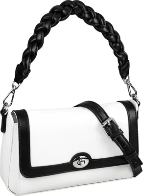 Produktbild von Schultertasche Schwarz-Weiß Elegante Schultertasche von collezione alessandro