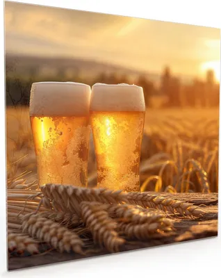Produktbild von Küchenrückwand Spritzschutz Glas mit Motiv Sonnenuntergangsbecher 40 x 40 cm