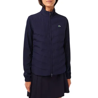 Produktbild von Lacoste Damen Jacke wasserabweisend leicht gepolstert Stehkragen normale Passform marineblau