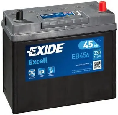 Produktbild von Exide Excell EB456, Plombierte Bleisäure (VRLA), 45 Ah, 12 V, 330 A, Auto, Wartungsfrei