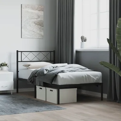 A bedroom scene with a bed, nightstand, and curtains.