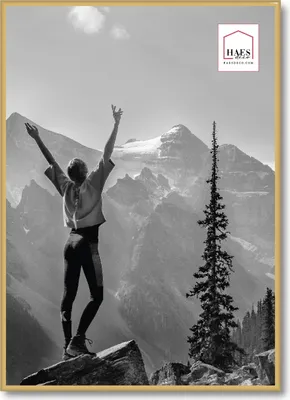 Produktbild von Haes Deco Kunststoff-Fotorahmen EF8G Easy Frame Gold 50x70 cm für die Wandmontage