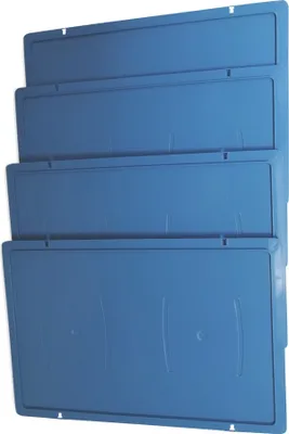 Produktbild von 4Stück Deckel für Gemüsekiste, Eurofleischerkiste, Stapelbox E1 E2 E3 blau (4xDeckel blau)