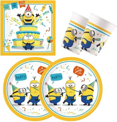 Produktbild von Minions: Rise Of Gru Partyset zum Kindergeburtstag 52-teiliges
