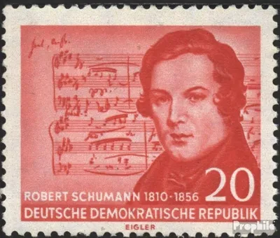 Produktbild von Briefmarken DDR 1956 Mi 542 postfrisch 100.Todestag von Schumann
