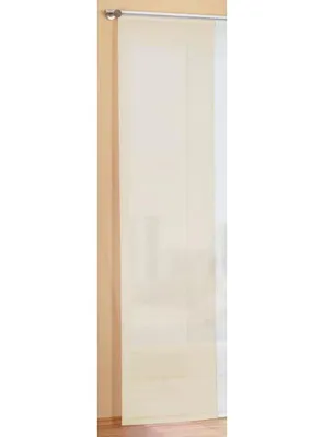 Produktbild von Preisgünstiger Flächenvorhang Schiebegardine, transparent, unifarben, mit Zubehör, 245x60, Creme, 85589