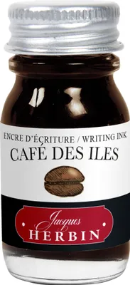 Produktbild von Jacques Herbin 6x Tinte + Tintenroller Flakon 10 ml Kaffeebraun 11546T