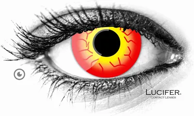 Produktbild von Lucifer® Darth Maul Farbige Kontaktlinsen - 2 Stück (1 Paar), Ohne Sehstärke