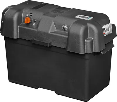Produktbild von Batterien Box Batteriekasten USB Steckdose Voltmeter Batteriegehäuse 35x18x23 cm AS