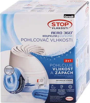 The image shows the packaging of a humidity absorber product.