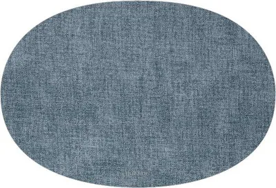Immagine prodotto di Tovaglietta ovale in seta - Blu - 35 x 48 cm