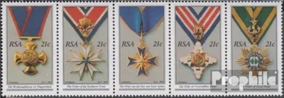 Produktbild von Briefmarken Südafrika 1990 Mi 808-812 Fünferstreifen (kompl.Ausg.) gestempelt Nationale Orden