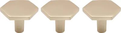 Immagine prodotto di Natural Goods Berlin Maniglia per mobili HEXAGON, pomolo per mobili, maniglia per armadi, pomolo per cassetti e porte, oro, 3 pezzi