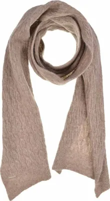 Seeberger Strick Alpakamix Schal in Zopfmuster in beige
