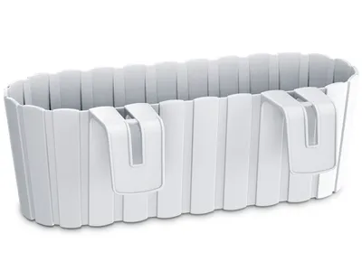 Produktbild von nabbi Balkonkasten aus Kunststoff DDECZ400 38,3 cm - weiß