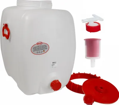 Produktbild von Graf Getränkefass Kunststofffass Oval 60 Liter mit Auslaufhahn NW 10 und Gärspund
