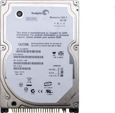 Produktbild von Festplatte, HDD, 2,5 Zoll, 120 GB, IDE/PATA, für Laptop/Notebook