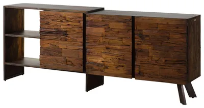 Produktbild von MASSIVMOEBEL24 Sideboard Akazie / Altholz 205x40x83 braun lackiert SEVILLA #11
