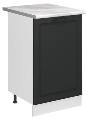 Immagine prodotto di Mobiletto base cucina Vicco R-Line Antracite country/Bianco 50 cm piano di lavoro Marmo, Model 70122