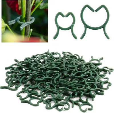 Produktbild von Famanu Pflanzenclips - robuste Clips für Tomaten und Gemüse - 200 Stück in M und L