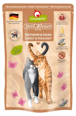 Productafbeelding van GranataPet DeliCatessen Kalkoen & Fazant, natvoer voor katten, kattenvoer