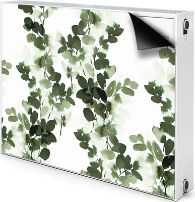 Produktbild von Magnet Heizung Verkleidung Abdeckung Heizung Heizkörperabdeckung 110x60 cm  - Grüne Blätter