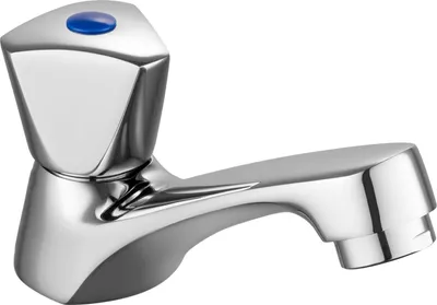 Produktbild von sanicomfort Standventil PORTLAND Chrom – Kaltwasserarmatur für Waschbecken – Wasserhahn für Gäste-WC, Einhandbedienung, Hochdruck, aus Messing, modern