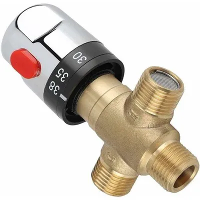 Produktbild von Massief messing thermostatische mengkraan, 3-weg temperatuurregelkraan voor huishoudelijke waterverwarmers
