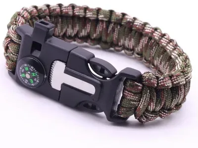 Immagine prodotto di Go Go Gadget – Bracciale di sopravvivenza – comodo e flessibile – con bussola – confezione da 2 pezzi – colore verde mimetico