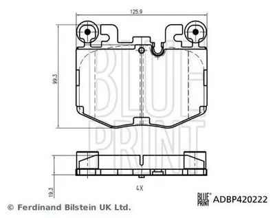 Produktbild von BLUE PRINT Bremsbeläge Satz Vorne für BMW 3 Touring (G21) ADBP420222