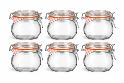 6er Set kugelförmige Einmachgläser 450 ml mit Schraubdeckel – luftdicht & dekorativ