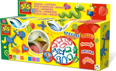 Zdjęcie produktu dla SES ciastolina 8x90gr+12 foremek 00498 04989