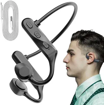 Zdjęcie produktu dla Sportowe słuchawki Bluetooth – bezprzewodowy dźwięk z 8-godzinnym czasem odtwarzania, wodoodporne, idealne do treningów, biegania, fitnessu, wędrówek i jazdy na rowerze