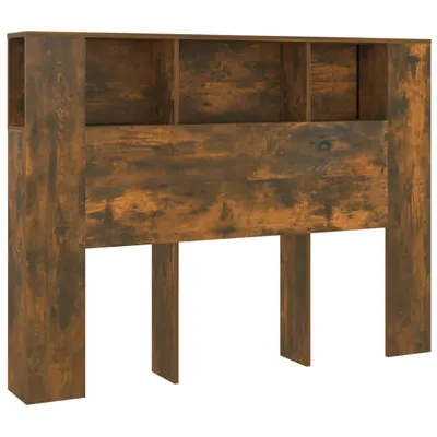 Immagine prodotto di vidaXL Testiera con ripiani in rovere affumicato 140x18,5x104,5 cm