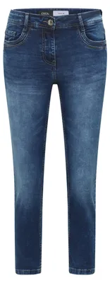 Produktbild von CECIL 7/8 Mid Waist Slim Leg Jeans im Casual Fit Damen mid blue used wash – Casual Fit