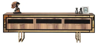 Immagine prodotto di Soggiorno credenza porta TV RTV pensile basso legno mobili marrone