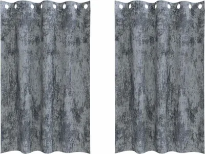 Produktbild von vidaXL Samtvorhänge mit Vorhängen 2 pcs Silber Grau 175 x 140 cm Samt