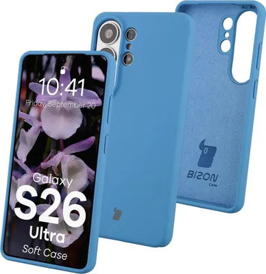 Produktbild von Silikon Handyhülle für Galaxy S26 Ultra, Bizon Soft Case, Blau