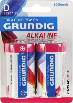 Produktbild von GRUNDIG Batterie Alkaline 6000mAh 2er-Pack