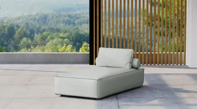 Produktbild von Kaiser Möbel Liegestuhl für den Garten MALIBU, Terrasse, Hof, gemütlich Hellgrau