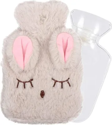 Produktbild von Wärmflasche Kinder,Wärmflasche mit Bezug,Wärmeflasche,Abnehmbare und waschbare Wärmflasche,Wärmflasche mit waschbare Strickflaschenabdeckung,Die BestenWeihnachten & Wintergeschenke